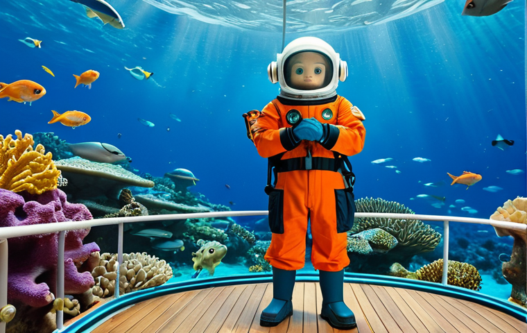**

"A determined-looking Kwazii, fully clothed in his Octonauts uniform, standing on the deck of the Octopod, looking out at a vibrant coral reef teeming with colorful fish, perfect anatomy, correct proportions, natural pose, daytime, clear ocean water, safe for work, appropriate content, professional, family-friendly, high quality, well-formed hands, proper finger count, natural body proportions."

**