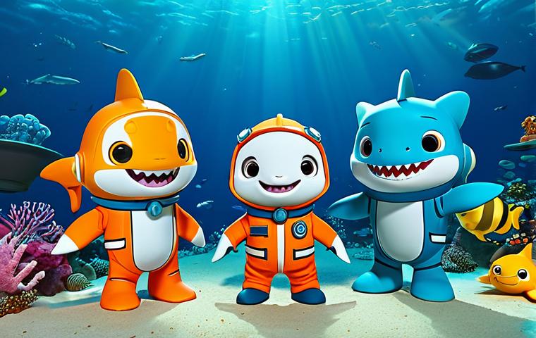 Octonauts Meet the Baby Shark Family**

"The Octonauts crew (Captain Barnacles, Kwazii, Peso) interacting with the Baby Shark family in a vibrant coral reef, fully clothed in their Octonauts uniforms and appropriate attire, Baby Shark family is bright and cheerful, safe for work, family-friendly, underwater scene, perfect anatomy, correct proportions, well-formed hands, natural pose, high quality, professional illustration."

**