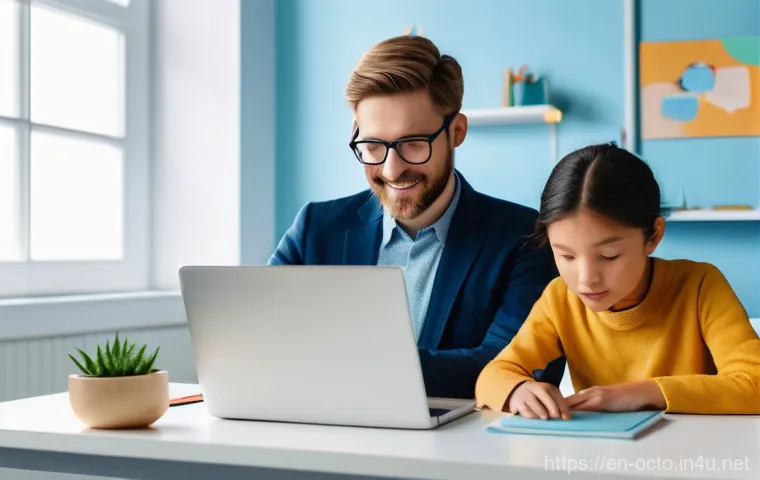 옥토넛 관련 유명 유튜브 리뷰 - **Prompt:** A vibrant close-up shot of a child's hands (around 7-9 years old), wearing a casual long...
