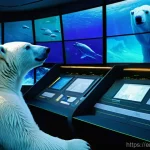옥토넛 바나클스 대장의 결단력 - **Image Prompt: Calm Amidst the Data Storm**
    "A majestic polar bear, depicted as a wise and comp...
