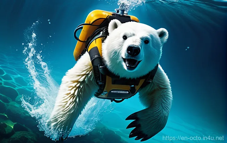 옥토넛 바나클스 대장의 결단력 - **Image Prompt: Calm Amidst the Data Storm**
    "A majestic polar bear, depicted as a wise and comp...