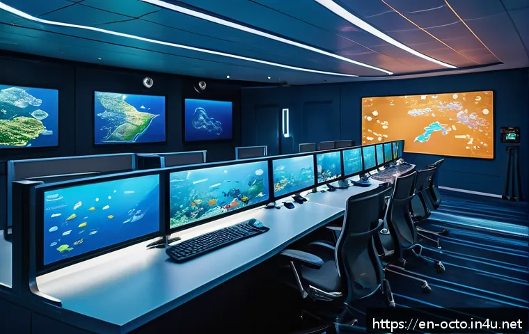 옥토넛 기지에서의 특별한 순간 - A vibrant and detailed underwater command center inspired by the Octonauts headquarters, featuring a...